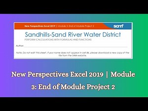 New Perspectives Excel 2019 | Module 3: End of Module Project 2 #newperspectives #excelproject