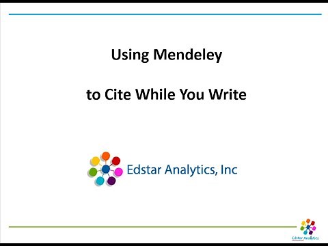 How to Use Mendeley to Cite in MS Word