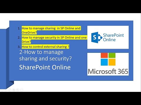 13-How to manage sharing and security in SharePoint online and OneDrive?