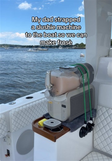 Dad Straps a Slushie Machine to the Boat to Make Frosè