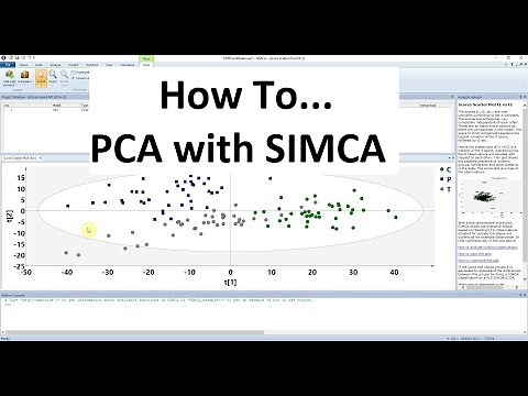 PCA Tutorial using SIMCA