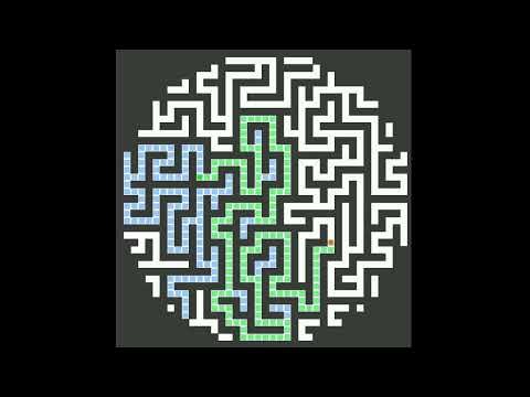 A* Pathfinding Visualized Circular Maze