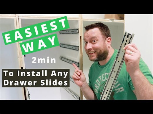 The Easiest Fastest and Most Accurate Way To Install Any Drawer Slides In 2min or Less Woodworking