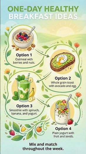 One-Day Healthy Breakfast Ideas for a Balanced Start & Better Nutrition