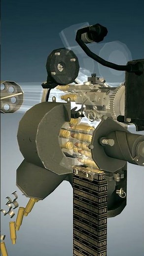 M134D Minigun The Modern Gatling Gun #shorts