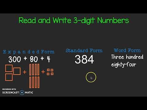 Read & Write 3-Digit Numbers
