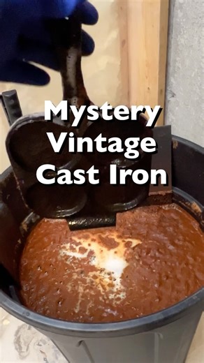 142K views · 440 reactions | This cast iron pan still remains a bit of a mystery to me. But I’ve been using it as a Swedish Plett pan for making pancakes. Still unsure of the year and foundry. I forgot to include it in my 2024 restorations review, but it’s a keeper for me. Not a lot of carbon build-up on this one, but a ton of rust. Shows off the magic of the electrolysis tank! #castiron #vintage #restoration #mystery #cooking #pancakes | Cast That Iron | Facebook