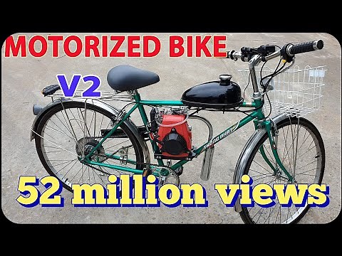 DIY Motorized Bike v2 – Build at Home with 4-Stroke 49cc Engine