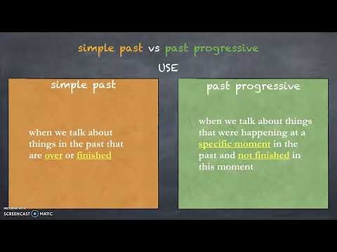 simple past vs past progressive