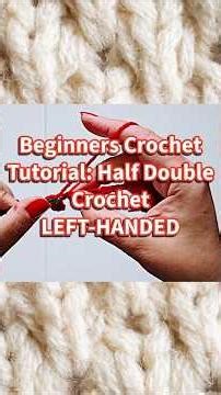 Beginners Crochet Tutorial: Half Double Crochet LEFT-HANDED #lefthandedcrochet #lefthanded #shorts