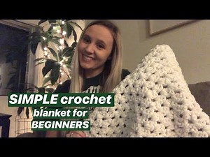 SIMPLE Double Crochet Blanket for Beginners!