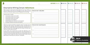 Descriptive Writing Extracts Activity Sheets