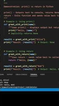 print vs return in Python | Simple Explanation