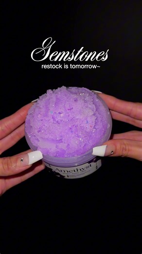 natural light wasn’t doing these slimes enough justice so we took these in the dark (& they look AMAZING) Gemstones restock is 1/2 at 3 PM PST ✧˖°.