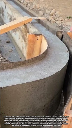 Removing Mold from a Fully Set Small Concrete Wall for Structural Finishing