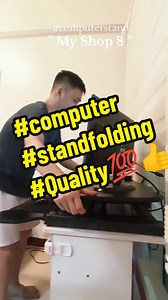 Happy si hubby 😍👏 #computerstandfordesk #computerstandforloptop #standfoldingdesk #Quality💯👍