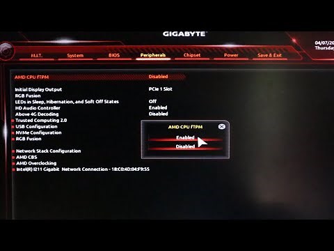 How to Enable TPM 2.0 on Gigabyte Motherboard (AMD-based Processor)