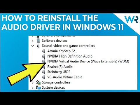 How to reinstall the audio driver in Windows 11
