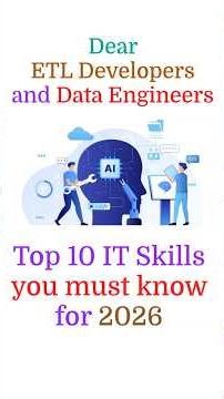 The Most Valuable IT Skills for ETL Developers, Data Analyst and Data Engineers