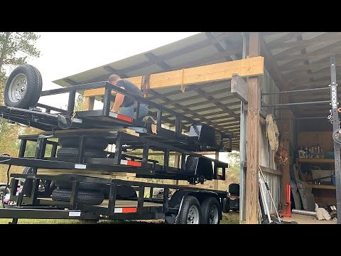 Unloading stacked trailers