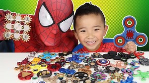 45 Must Have FIDGET SPINNERS!! Spiderman's CollectionIt's Spiderboy and Spiderdad with their new 45 of the world's craziest fidget spinners collection.Yes today we are showing you Spiderman's collection of fidget spinners.There are normal ones,funny ones,superhero ones,plastic ones,metal ones,weird ones,rare ones and amazing ones.You name it and it is here in this collections. Most of these Fidget Spinners can be found on Ebay guys. | Kids