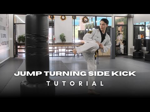 Taekwondo Jump Turning Side Kick Tutorial