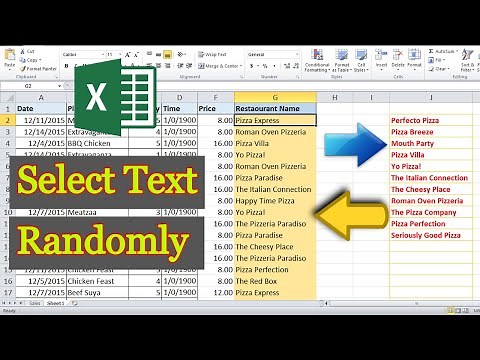 Quick Tips!!! Select Text Randomly From List In EXCEL