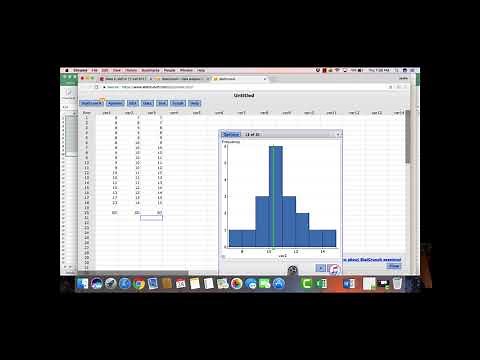 standard deviation using Statcrunch