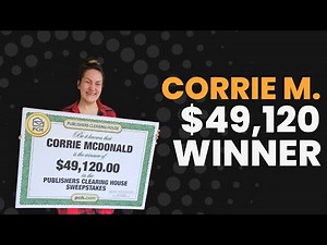 PCH Winner: Corrie M. of WA Won $49,120.00!