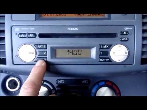 Enter Nissan Micra Radio Code