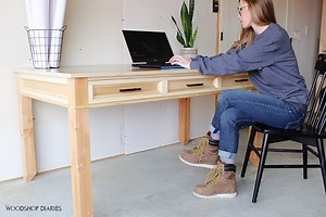 DIY Writing Desk--{BUILDING PLANS & VIDEO TUTORIAL!}