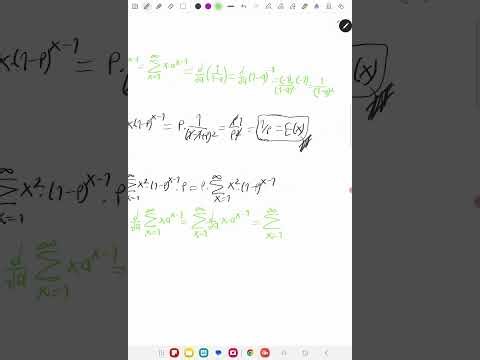 Expectancy and variance formulae of geometric distribution