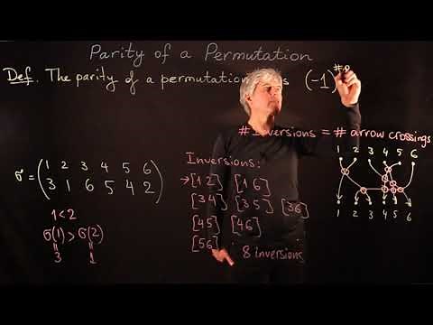 Lecture 28 Parity of a Permutation