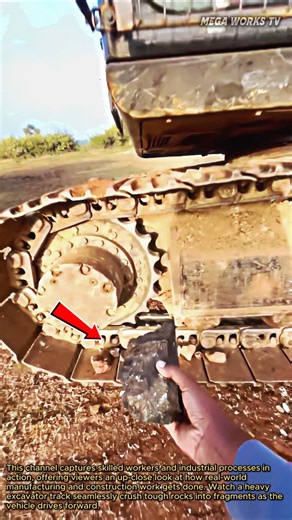 Incredible Excavator Track Versus Hard Rock #industrial #machinery #skills #construction #excavator