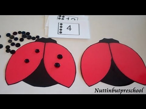 Preschool Math Number Recognition Lady Bug Game (Free Printable Pattern Link)