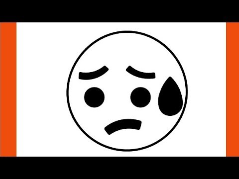 How To Draw Emoji - Sad but relieved face EMOJI