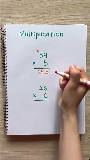 Multiply 2 Digit by 1 Digit | Multiplication 3rd Grade ✅💯 #education #multiplication #maths #shorts