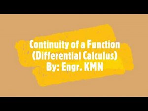Continuity of a Function - Differential Calculus