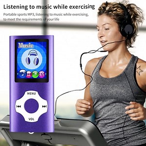 Mymahdi MP3 Player Portable Music Player, 1.8 Inch LCD Screen with Video/Voice Record/FM Radio/E-Book/Photo Viewer, Max Support 64GB Pink