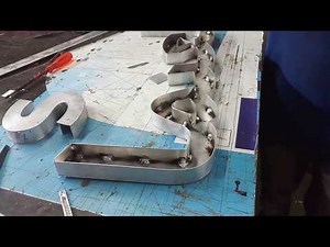 process of molding 3D aluminum letter