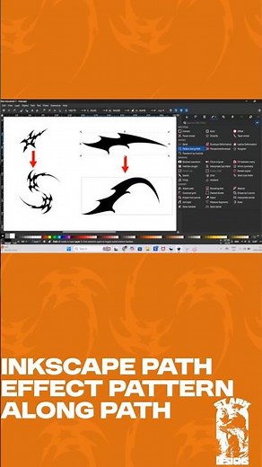 In this Inkscape tutorial I teach you how to use the pattern along path effect. #inkscapetutorial