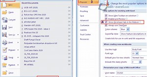 Cara Menampilkan Tab Developer Dalam Menu Microsoft Excel