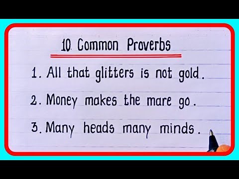 10 Common English Proverbs with their meanings - Learn
