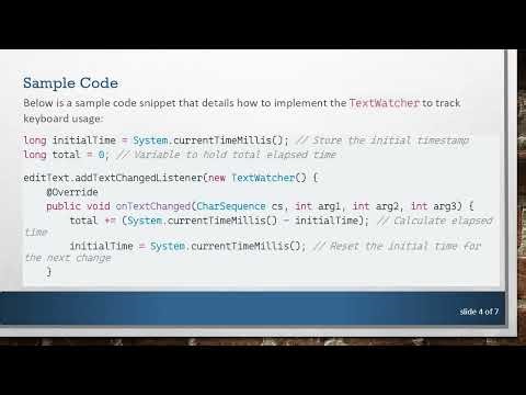 Tracking Your Keyboard Speed: A Simple Guide for Android Developers