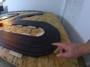 Part 1 AFX/Aurora Slot Car Race Track Layout build Watkins Glen-Burnie