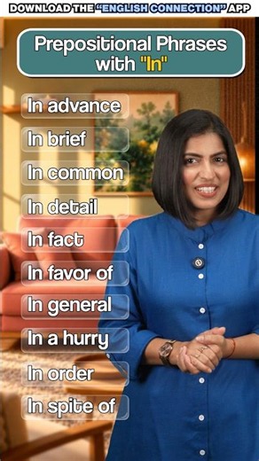Boost Your English with These "In" Prepositional Phrases 🔥| Learn Fluent English, Kanchan EC #shorts