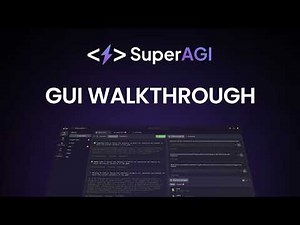 GUI walkthrough of SuperAGI - Build, Manage & Run useful autonomous AI agents