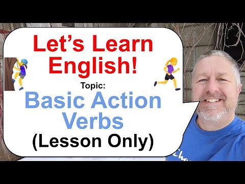 Let's Learn English! Topic: Basic Action Verbs! 🏃‍♀️😢🧗 (Lesson Only)