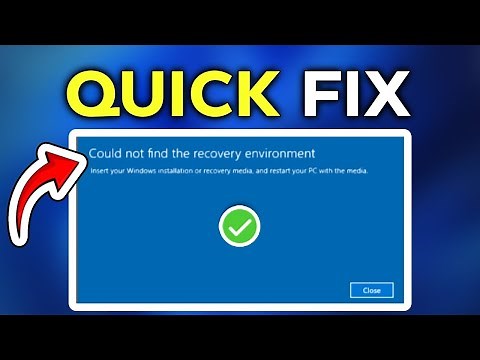 How To Fix "Could Not Find The Recovery Environment" on Windows 11/10