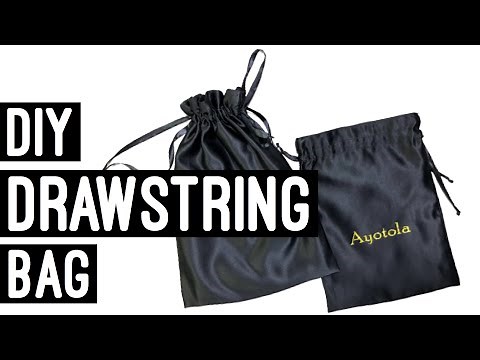 EASY DRAWSTRING BAG TUTORIAL / SATIN HAIR BAG